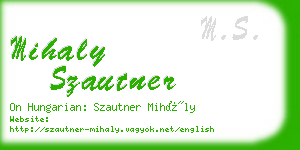 mihaly szautner business card